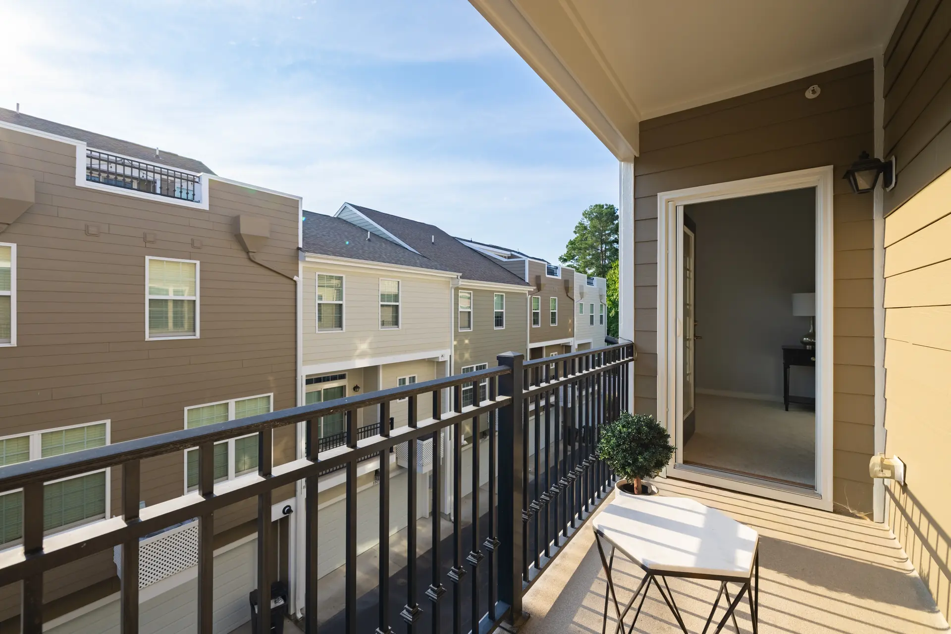 Private balcony off an upper-level room