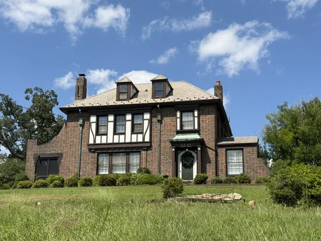 Brick Tudor with half-timbered detailing in Lakeside, Henrico County